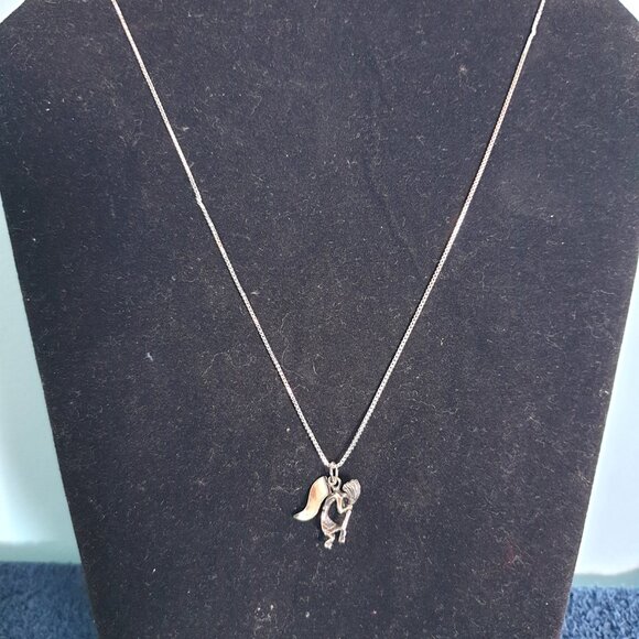 Vintage Sterling Silver Native American Kokopelli Flute Dancer Pendant Necklace - Picture 8 of 11